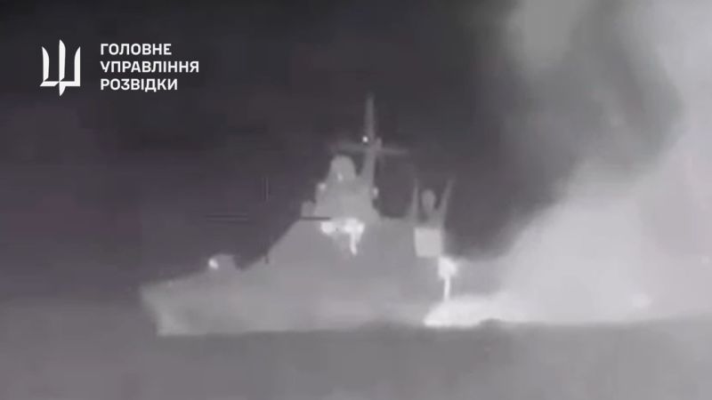  Ukraine’s drones sink another Russian warship, Kyiv says